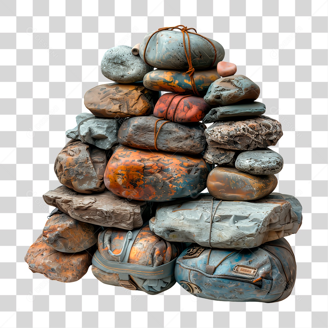Pilha de Pedras PNG Transparente