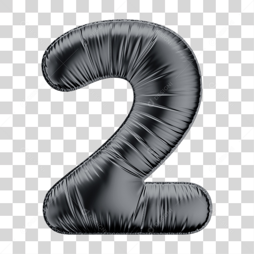 Número de Balão 2 PNG Transparente