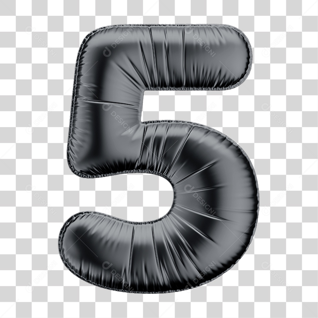 Número de Balão 5 PNG Transparente