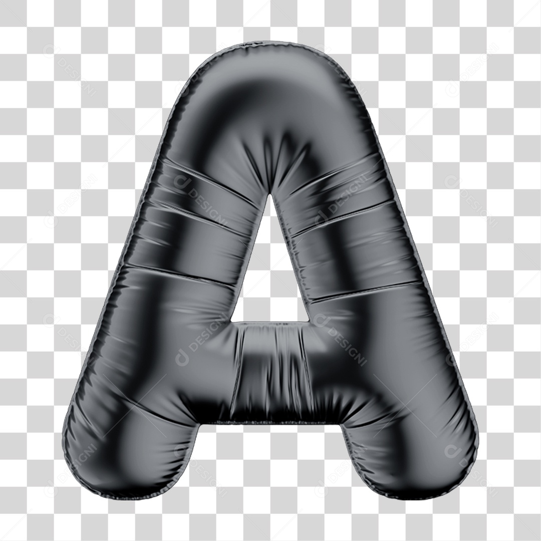 Alfabeto de Balão Letra A PNG Transparente