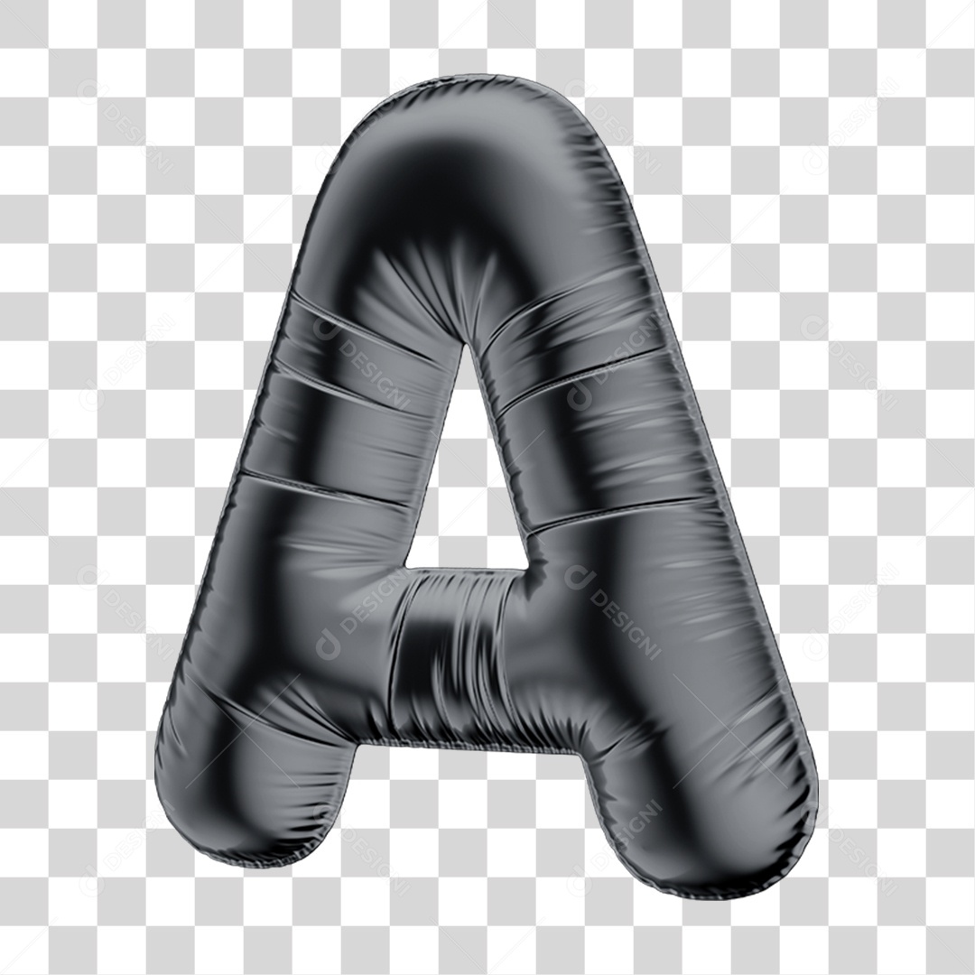 Alfabeto de Balão Letra A PNG Transparente