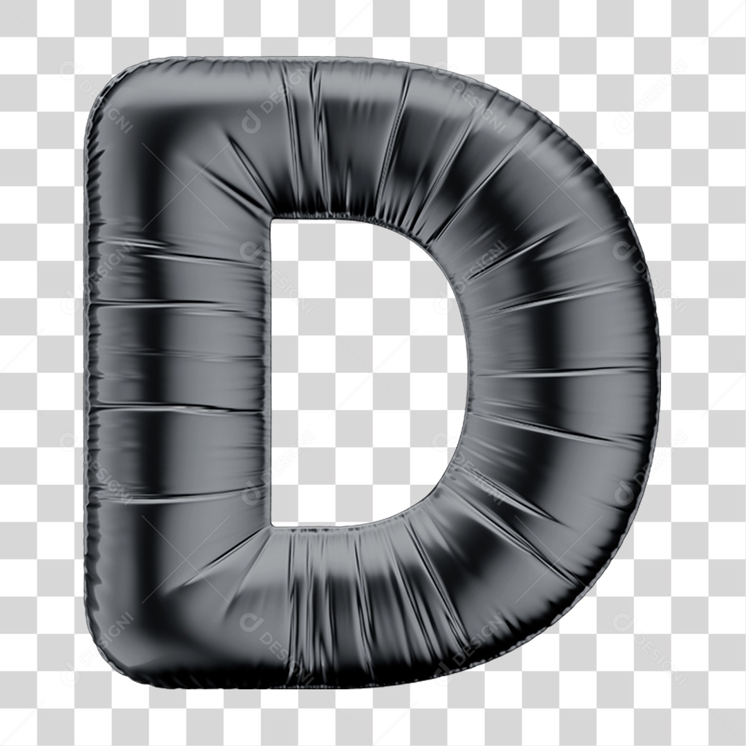 Alfabeto de Balão Letra D PNG Transparente