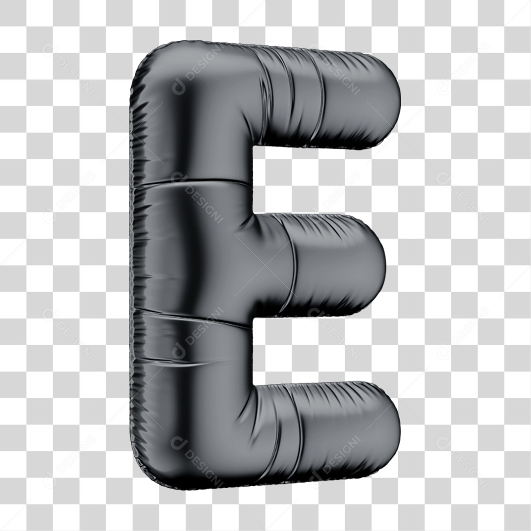 Alfabeto de Balão Letra E PNG Transparente