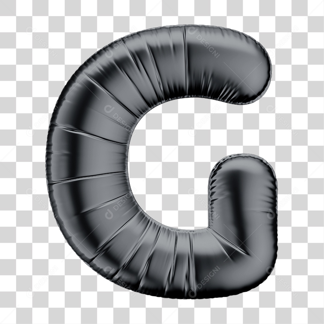 Alfabeto de Balão Letra G PNG Transparente