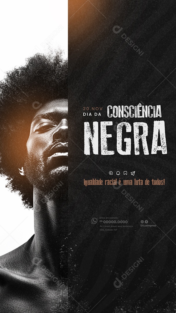 Social Media Story Dia da Consciência Negra 20 de Novembro PSD Editável