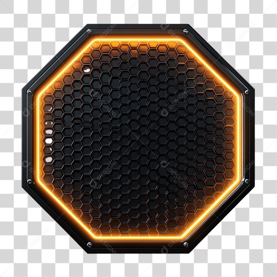 Placa de Metal com Luzes PNG Transparente