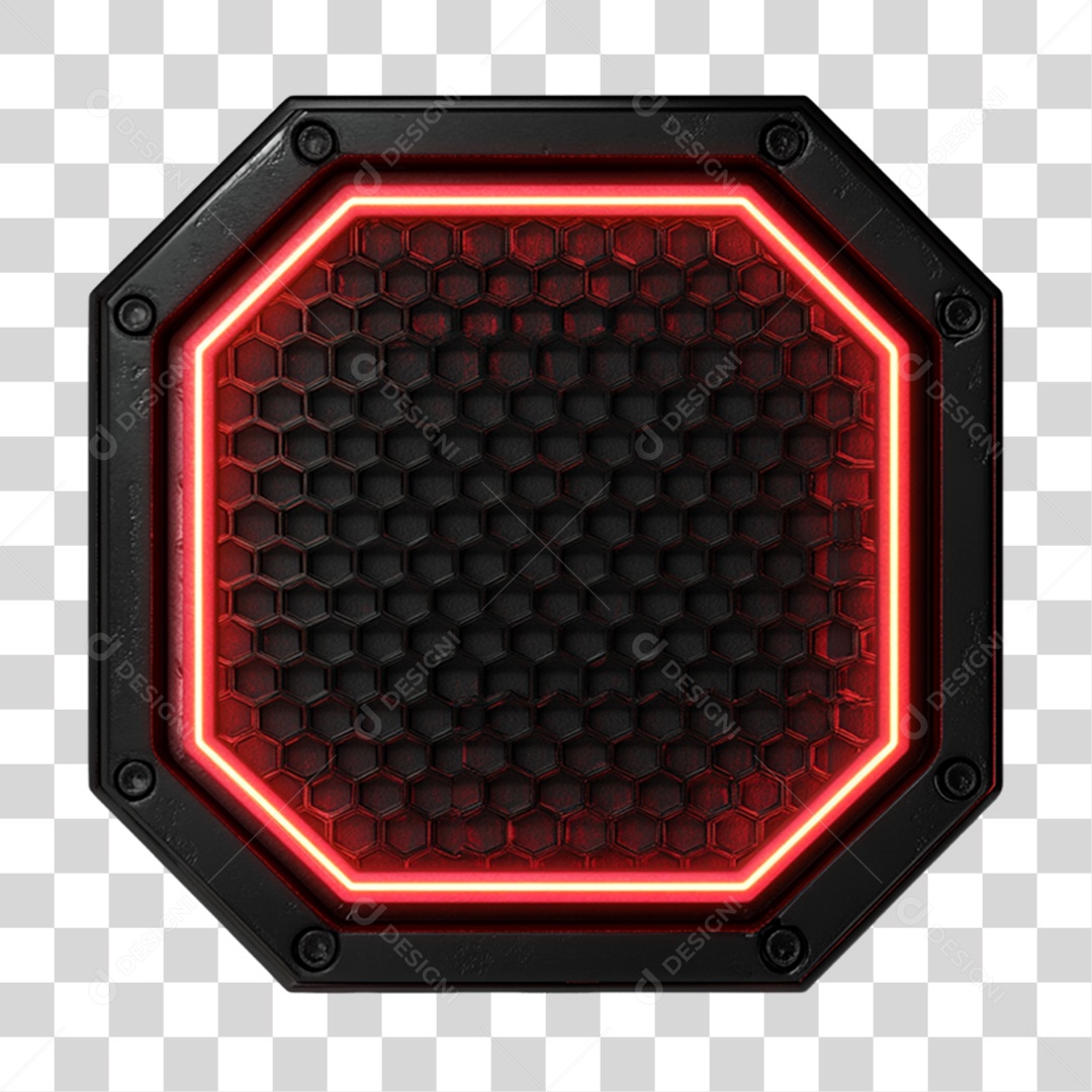 Placa de Metal com Luzes PNG Transparente