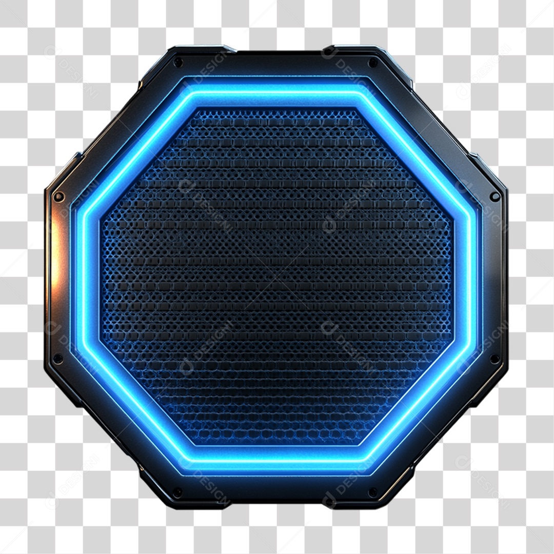 Placa de Metal com Luzes PNG Transparente