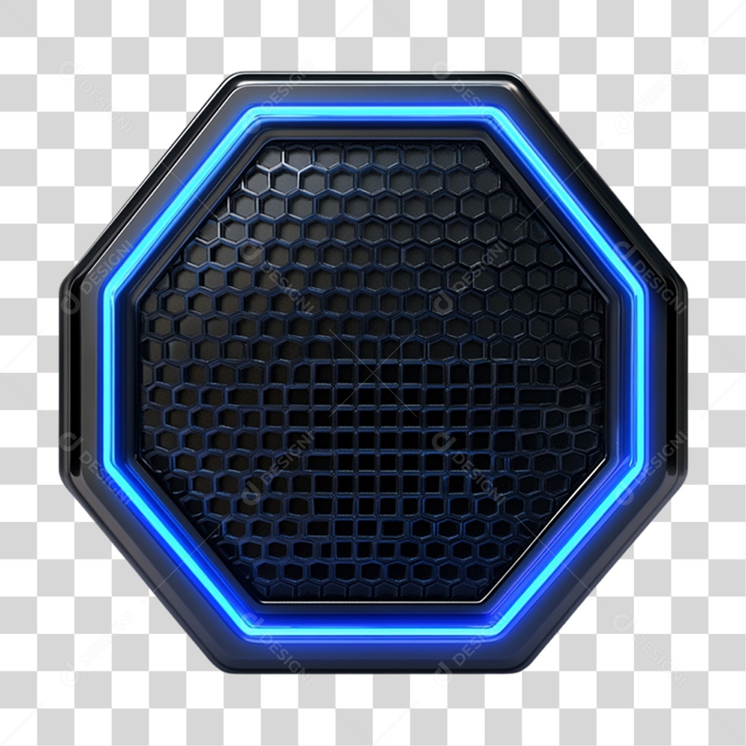 Placa de Metal com Luzes PNG Transparente