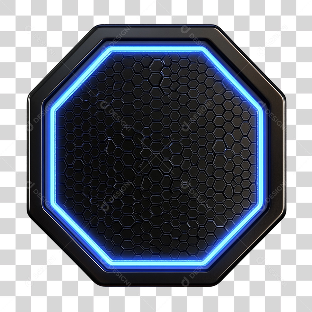 Placa de Metal com Luzes PNG Transparente