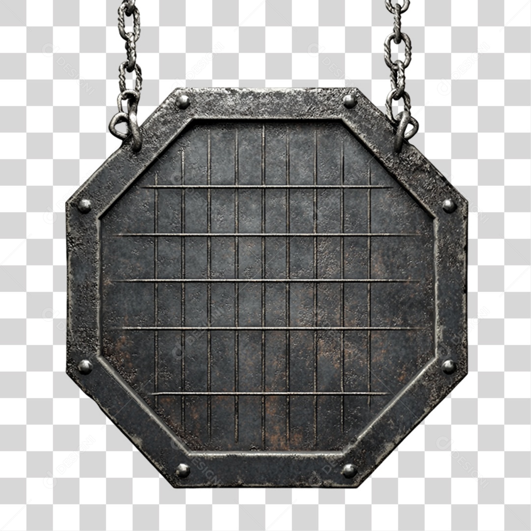 Placa de Metal PNG Transparente