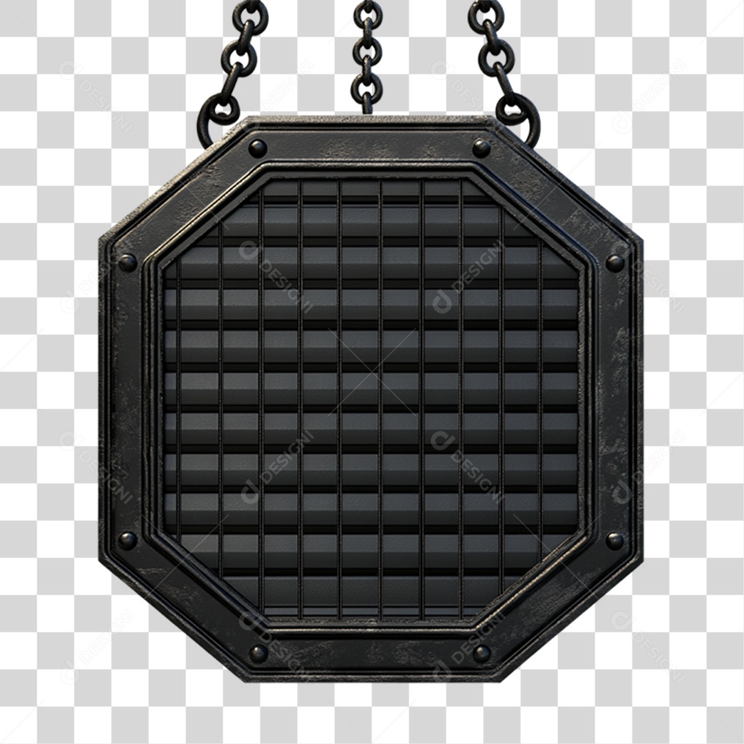 Placa de Metal PNG Transparente