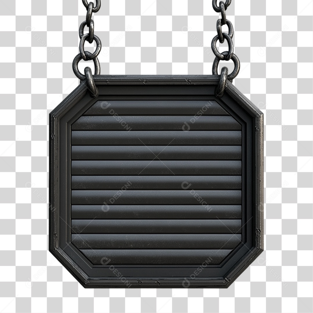 Placa de Metal PNG Transparente