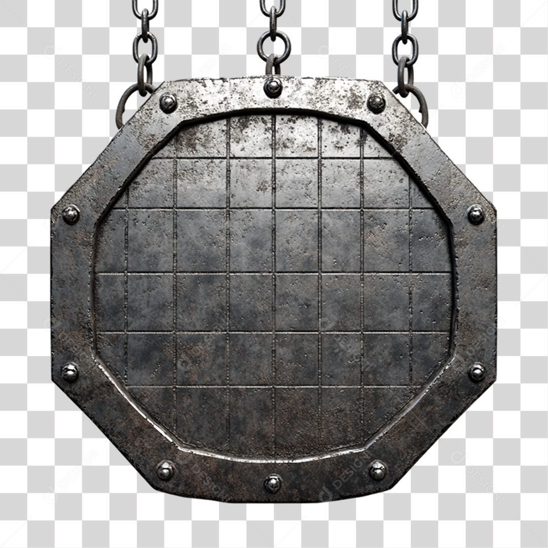Placa de Metal PNG Transparente