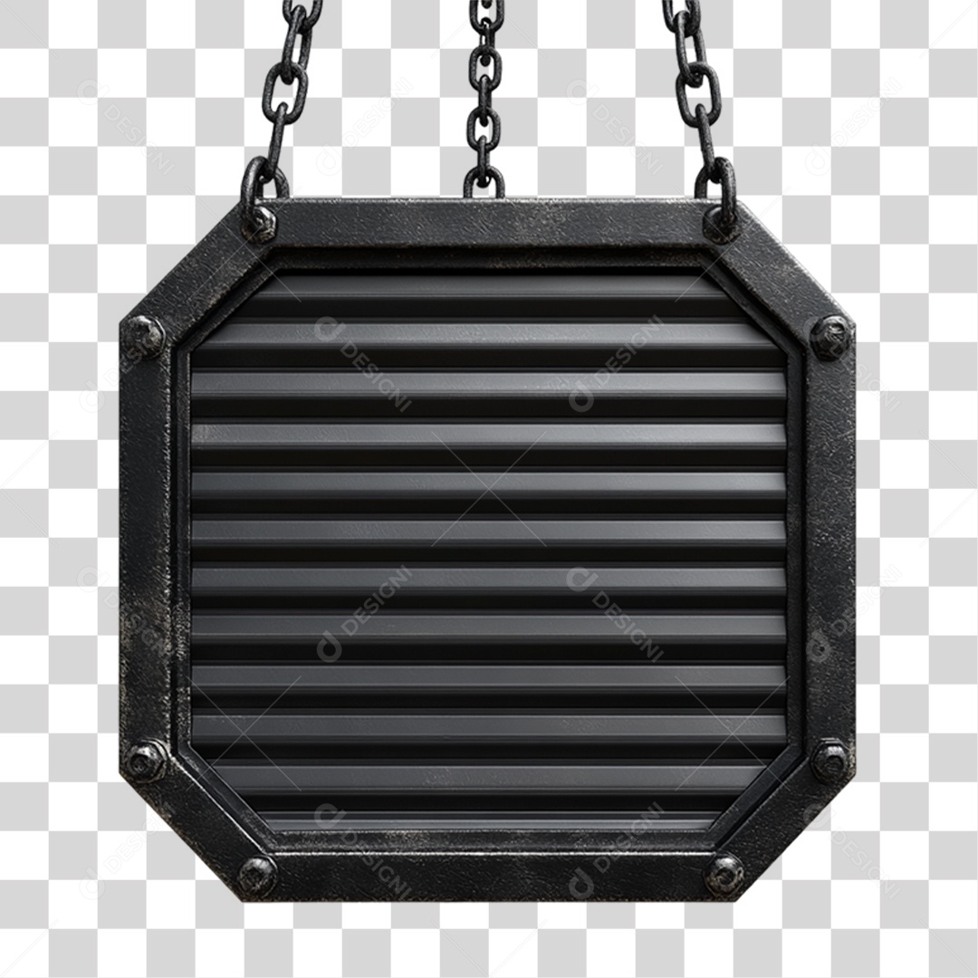 Placa de Metal PNG Transparente