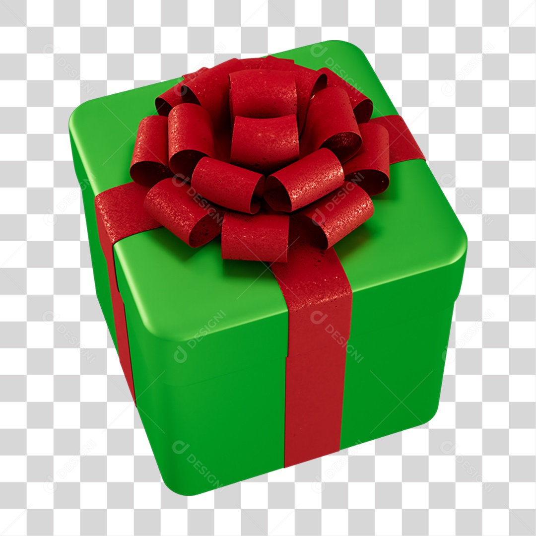 Caixa de Presente com Laço PNG Transparente