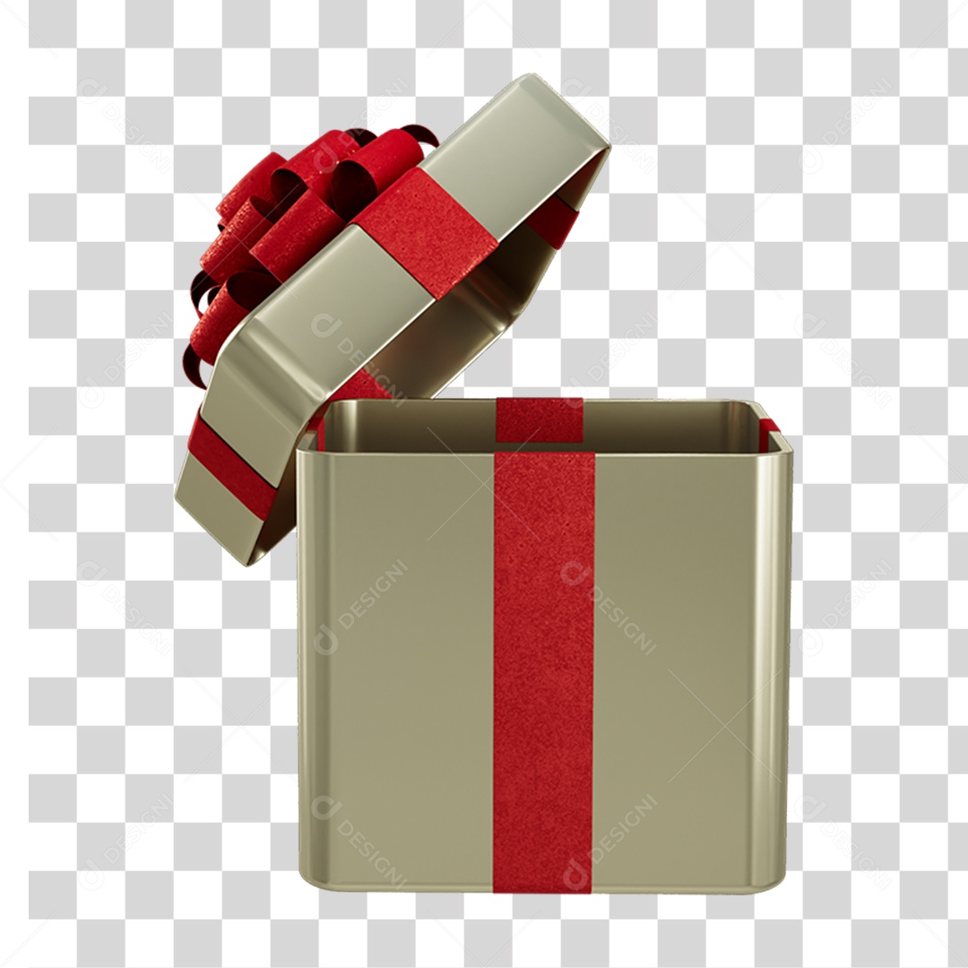 Caixa de Presente com Laço PNG Transparente