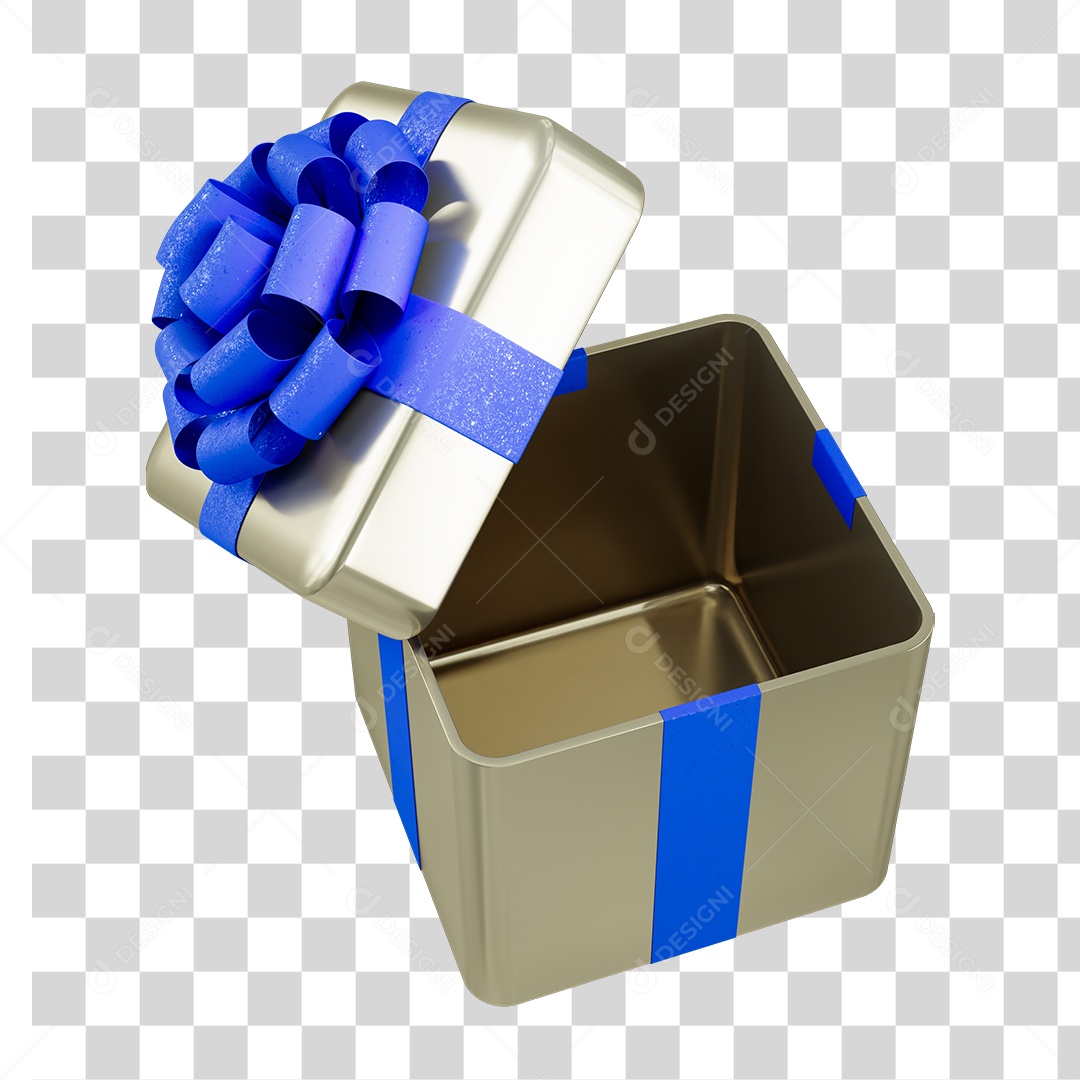 Caixa de Presente com Laço PNG Transparente