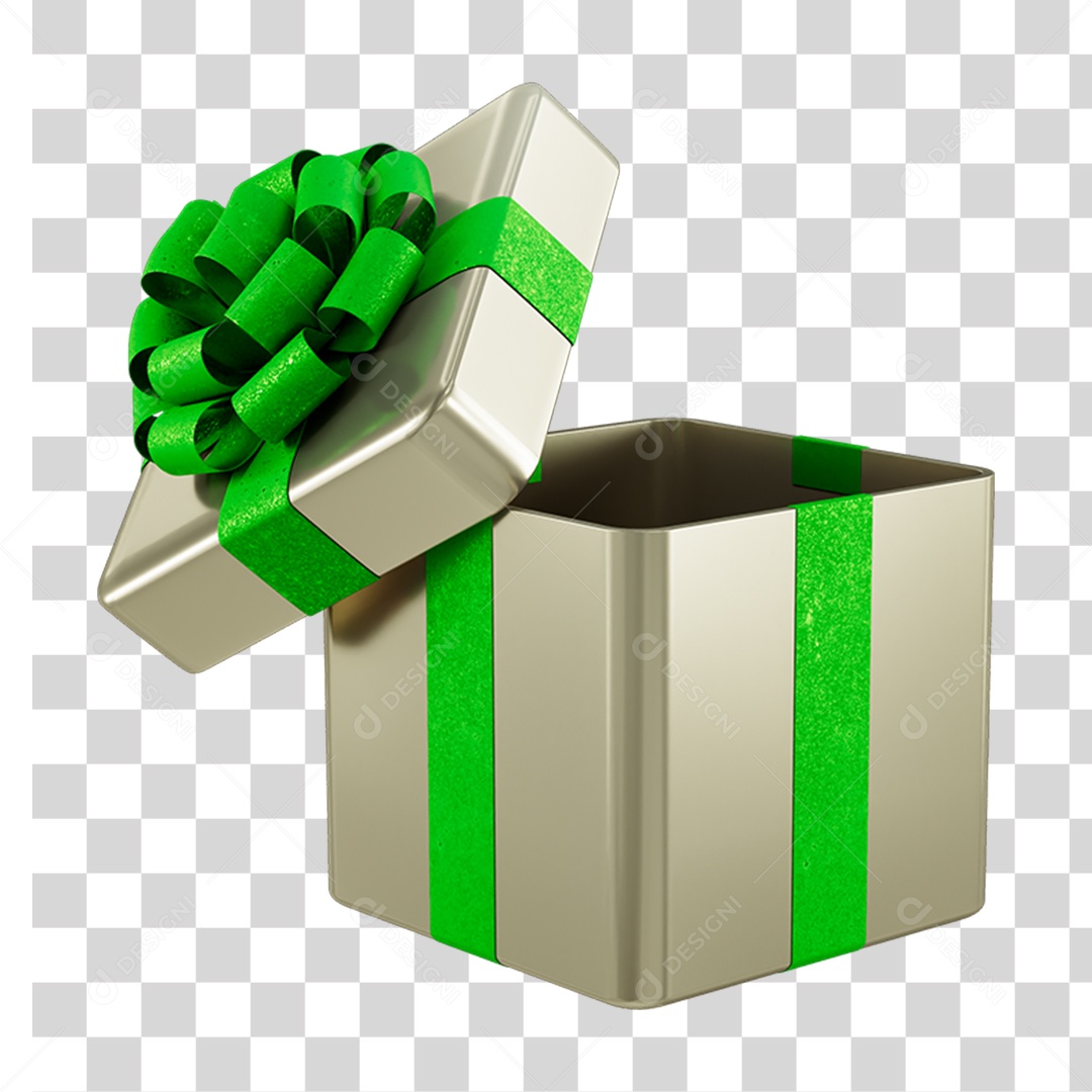 Caixa de Presente com Laço PNG Transparente