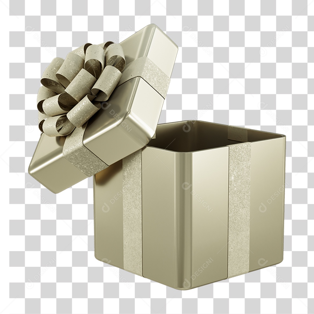 Caixa de Presente com Laço PNG Transparente