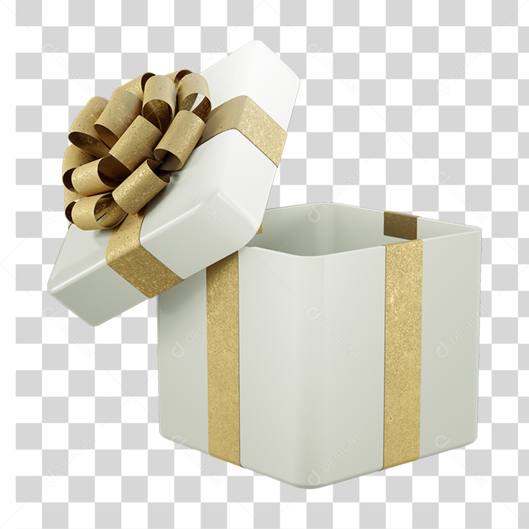 Caixa de Presente com Laço PNG Transparente
