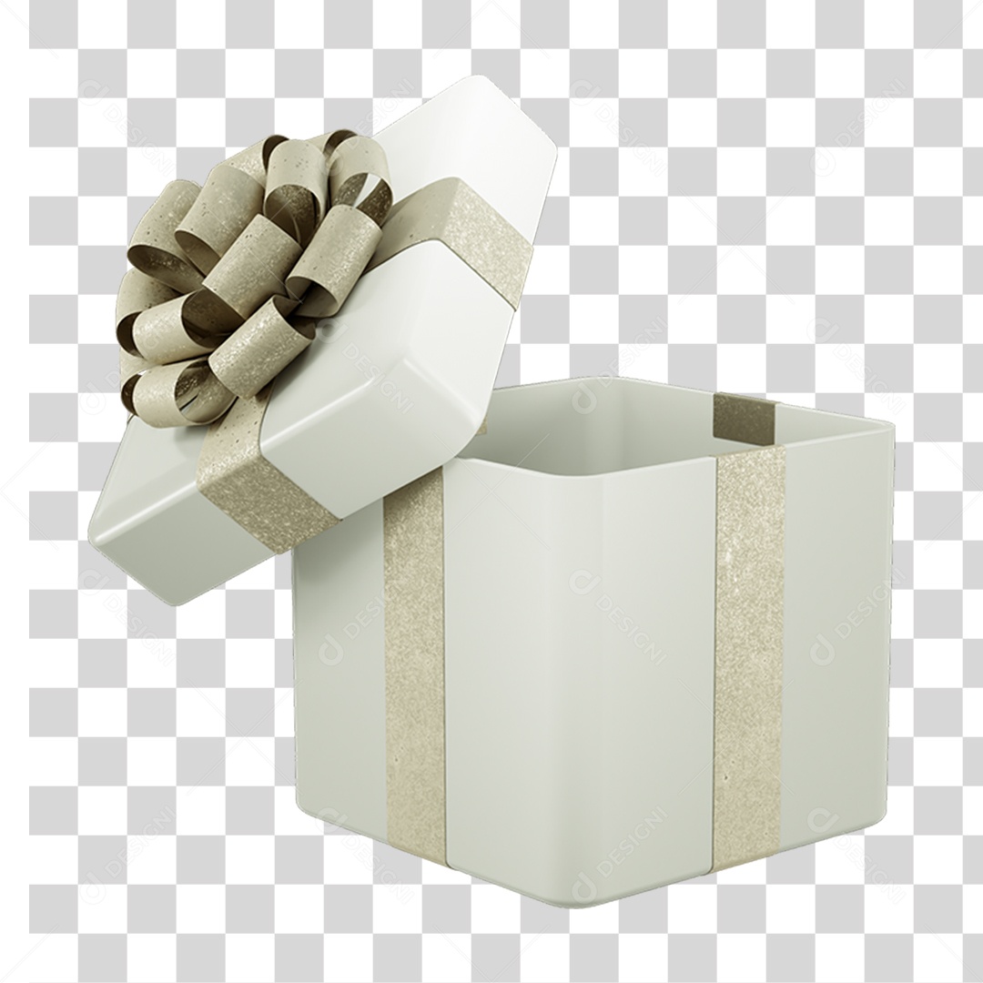 Caixa de Presente com Laço PNG Transparente