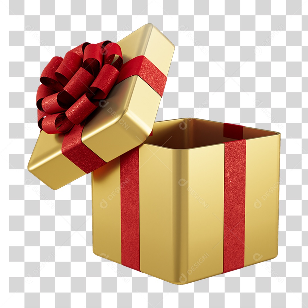 Caixa de Presente com Laço PNG Transparente