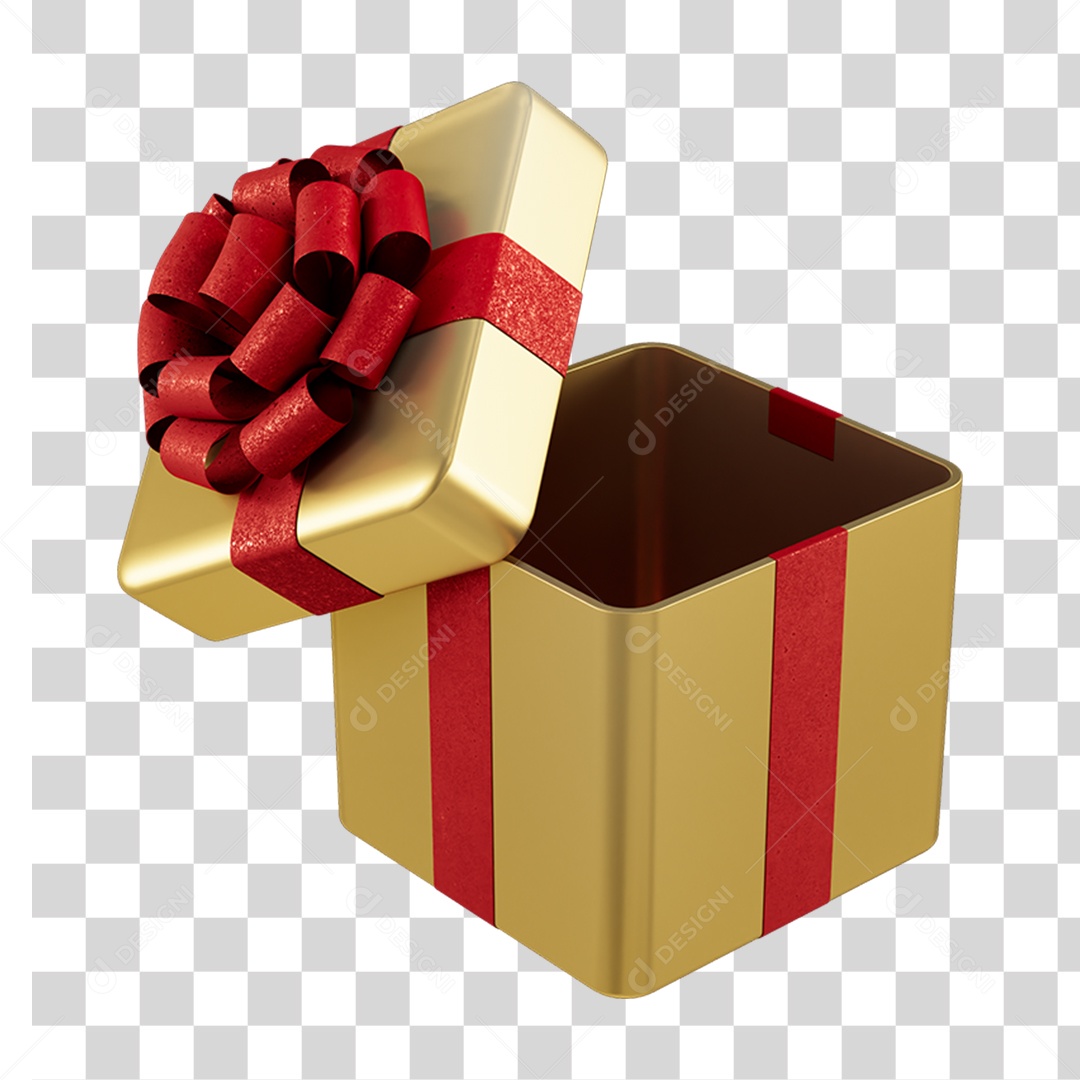 Caixa de Presente com Laço PNG Transparente