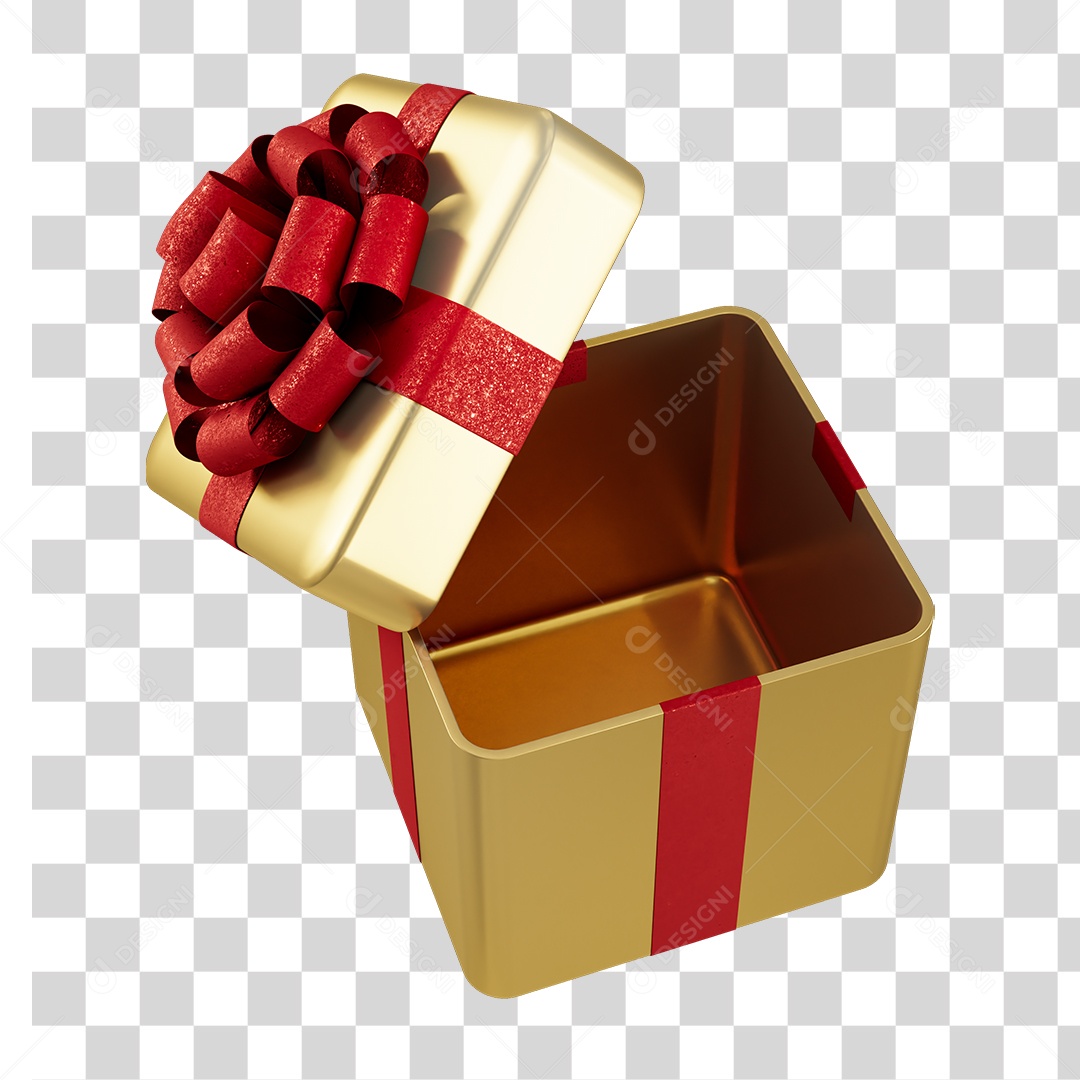 Caixa de Presente com Laço PNG Transparente