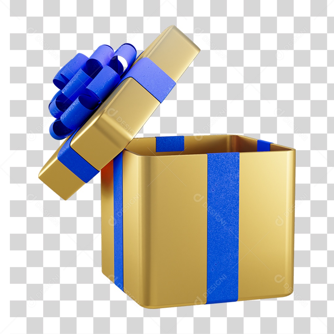 Caixa de Presente com Laço PNG Transparente