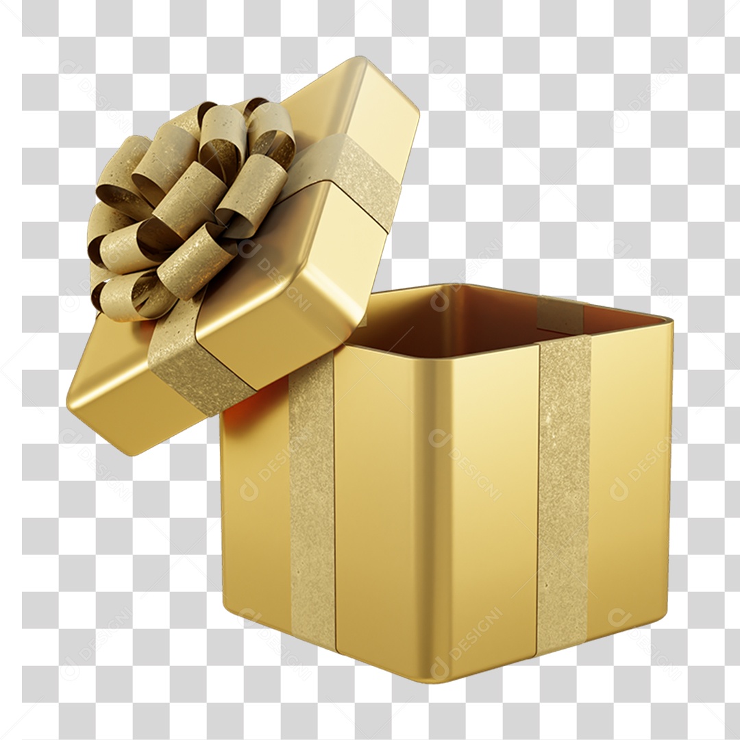 Caixa de Presente com Laço PNG Transparente