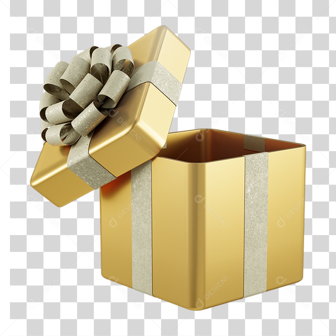 Caixa de Presente com Laço PNG Transparente