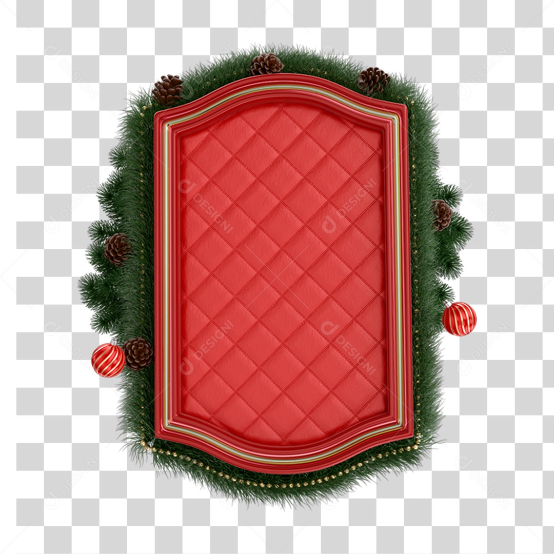 Elemento 3D Painel de Natal Decoração PNG Transparente