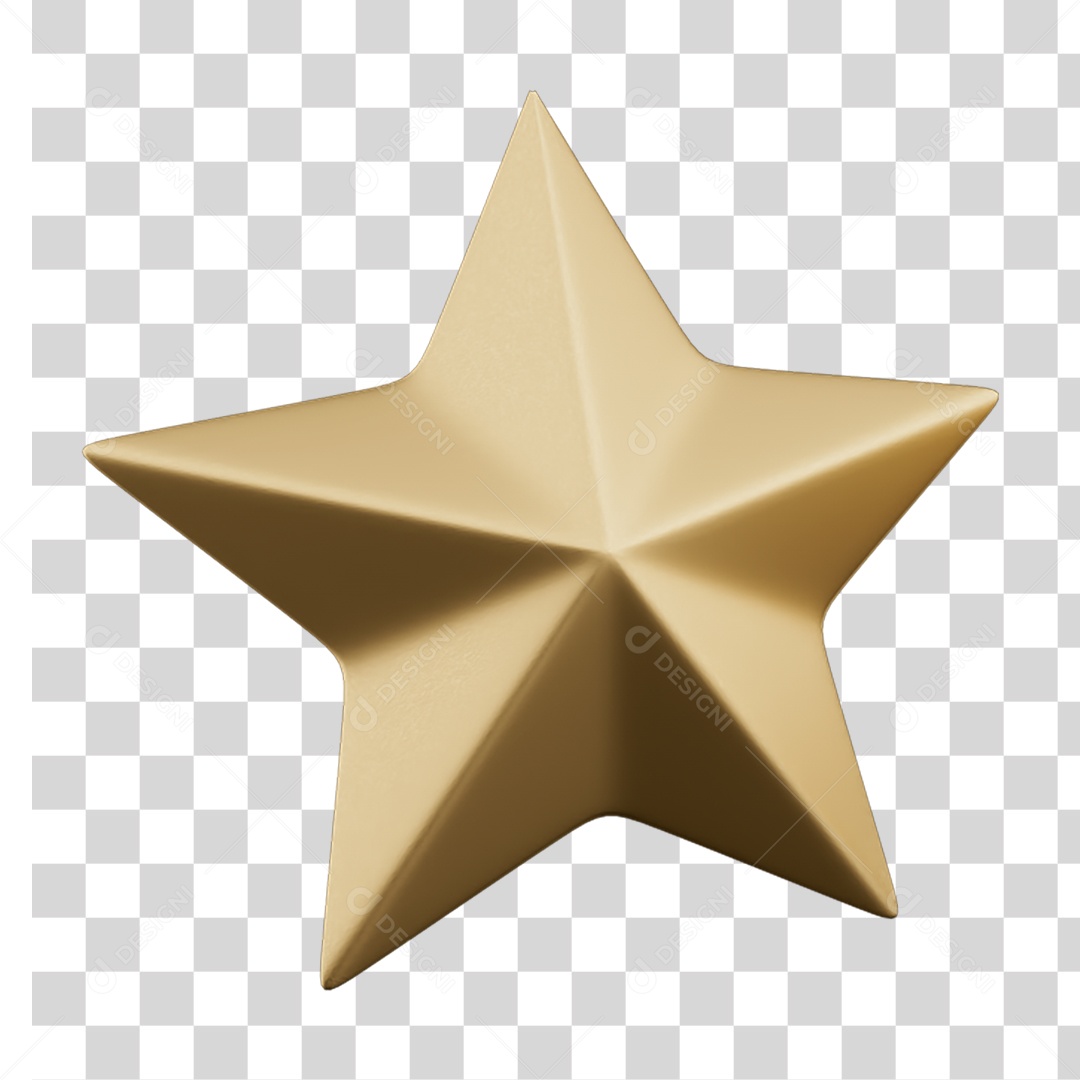 Elemento 3D Estrela Decoração PNG Transparente