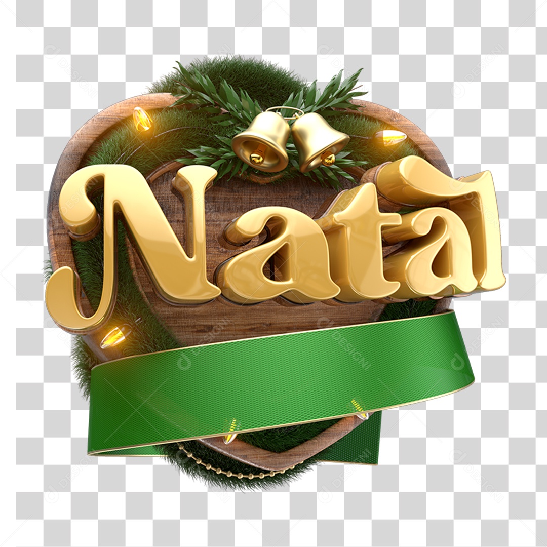 Selo 3D Natal PNG Transparente