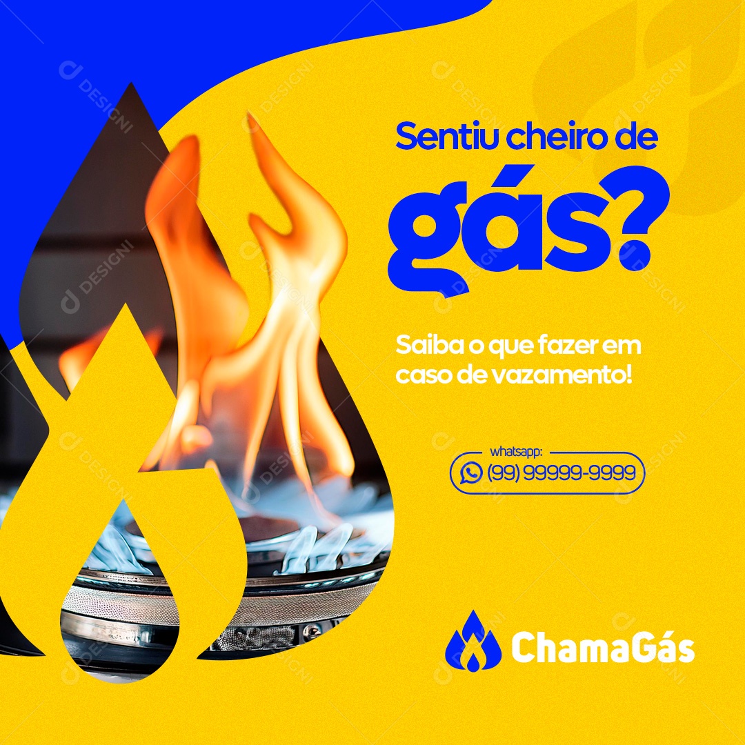 Distribuidora de Gás Sentiu Cheiro de Gás Saiba o Que Fazer em Caso de Vazamento Media PSD Editável