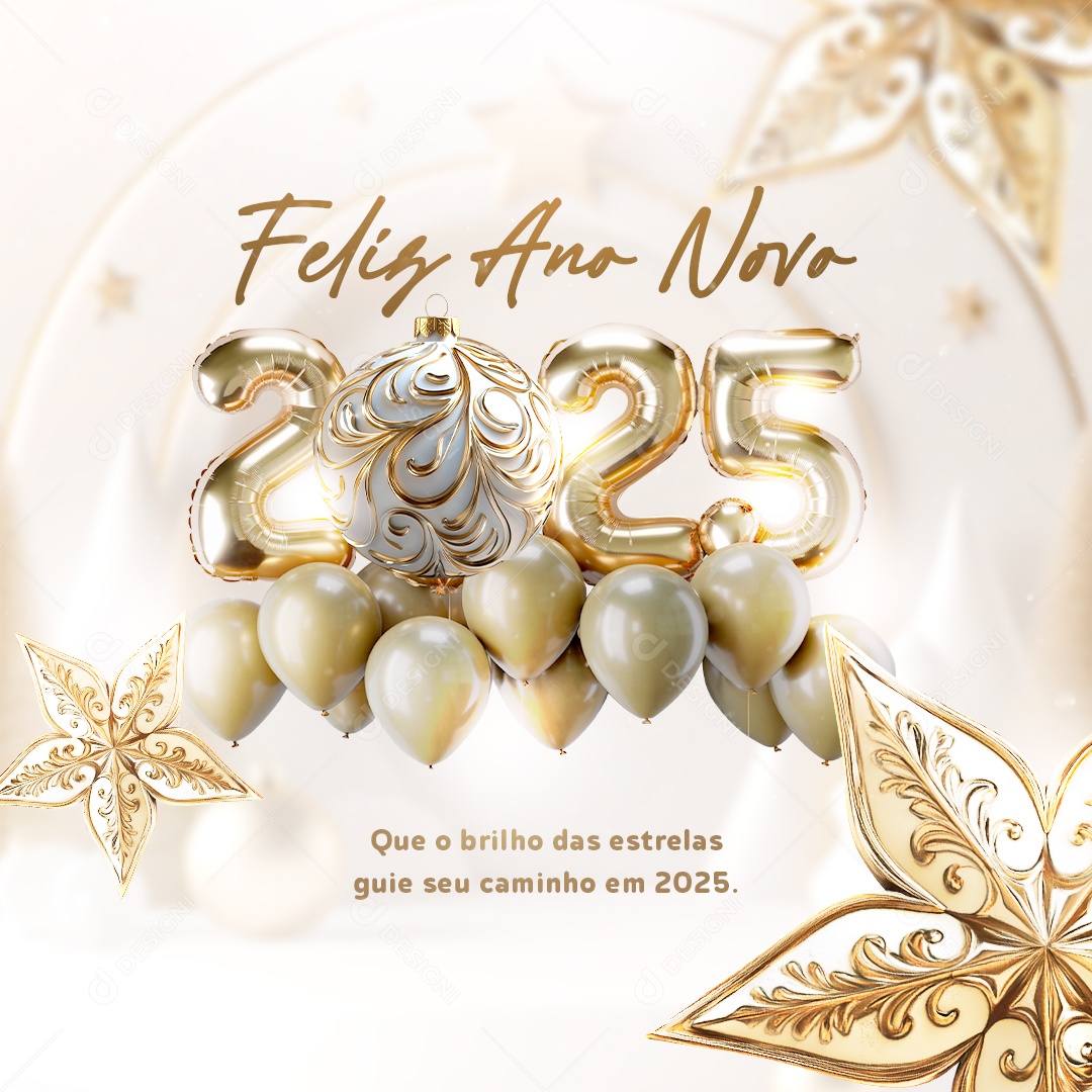 Story Feliz Ano Novo Que o Brilho das Estrelas Guie Seu Caminho Social Media PSD Editável