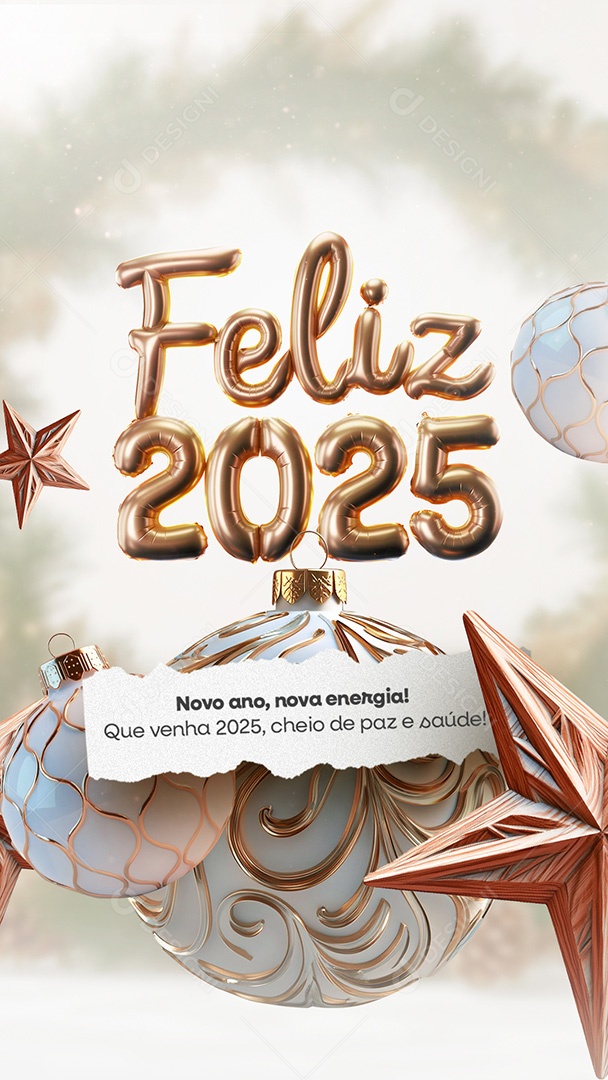 Story Feliz 2025 Novo Ano Nova Energia Social Media PSD Editável