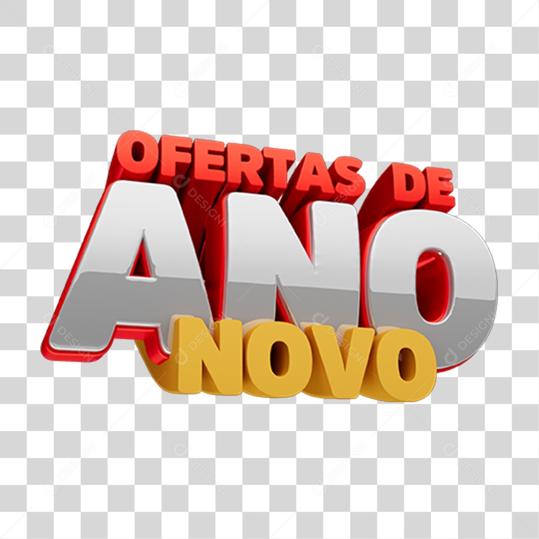 Selo 3D Ofertas De Ano Novo PNG Transparente