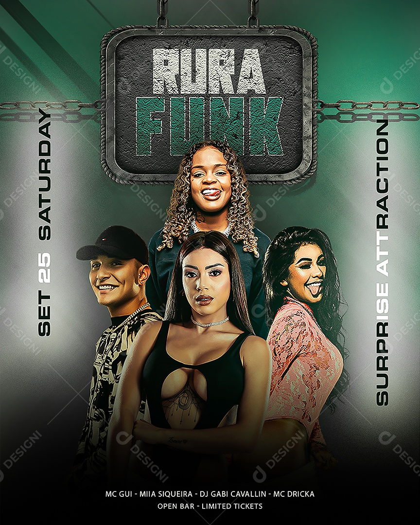 Feed Flyer Rural Funk Social Media PSD Editável