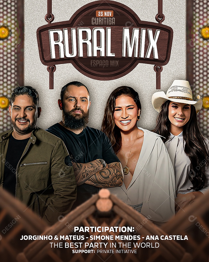 Feed Flyer Rural Mix Social Media PSD Editável