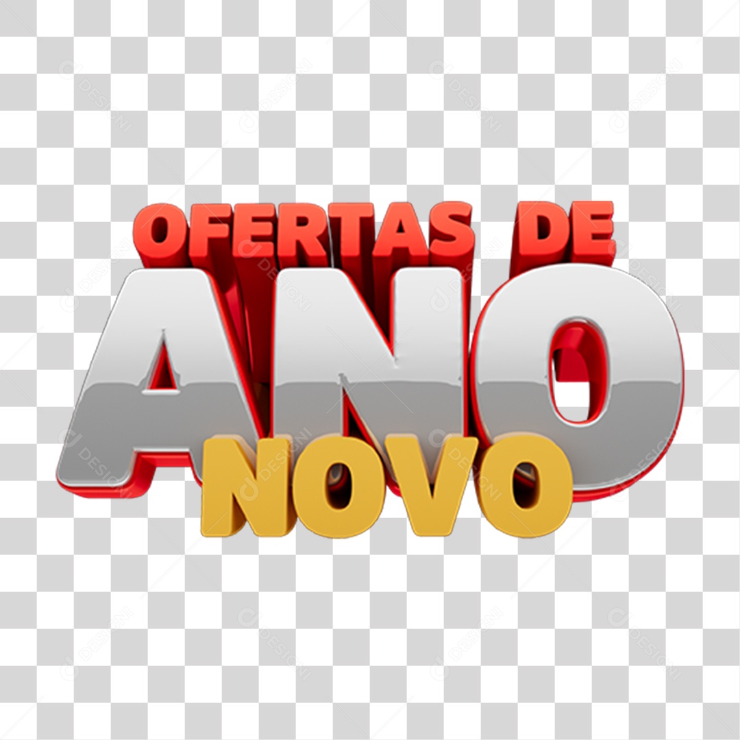 Selo 3D Ofertas De Ano Novo PNG Transparente