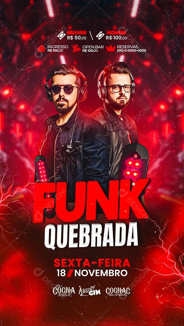Story Flyer Funk Quebrada Social Media PSD Editável