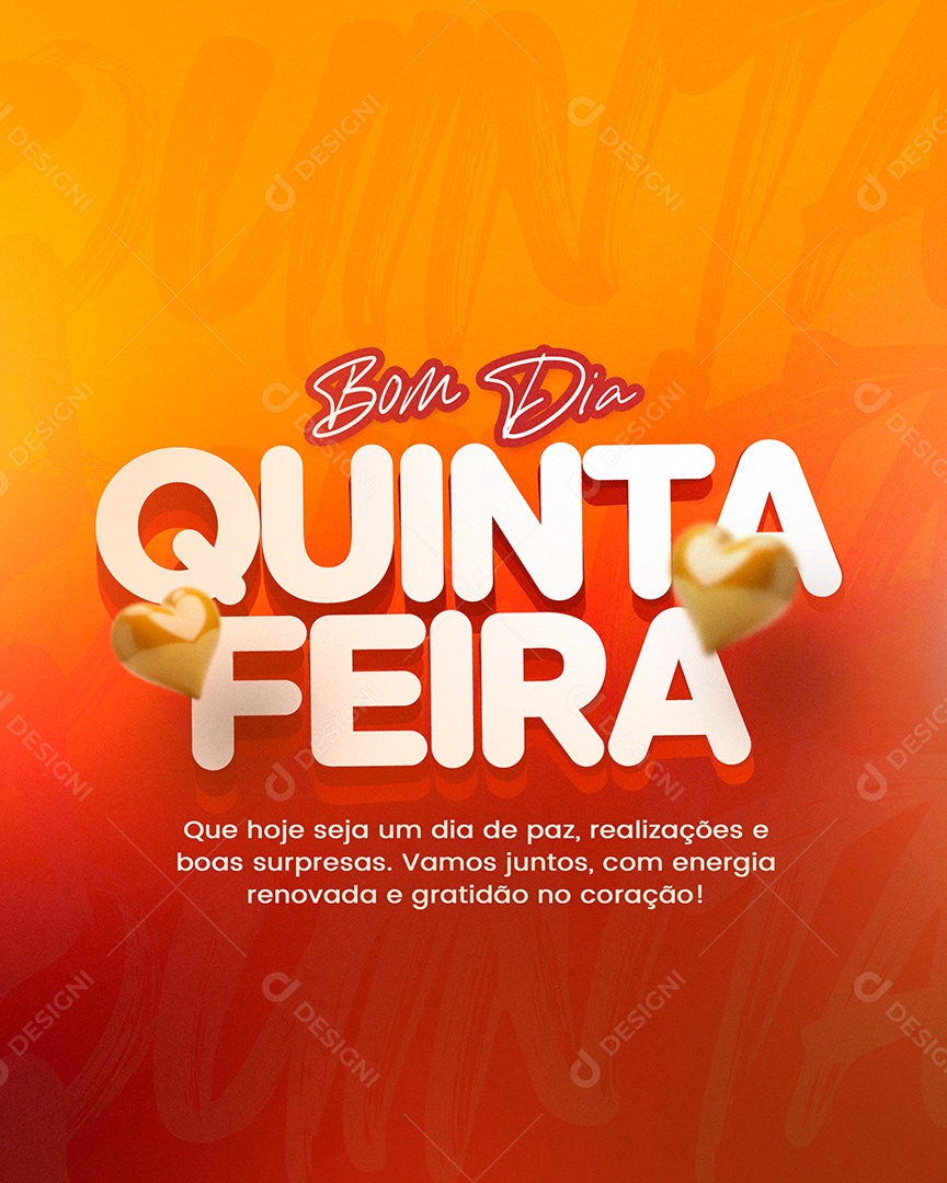 Bom Dia Quinta Social Media PSD Editável
