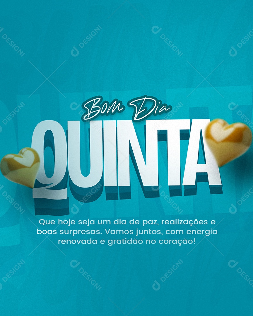 Bom Dia Quinta Social Media PSD Editável