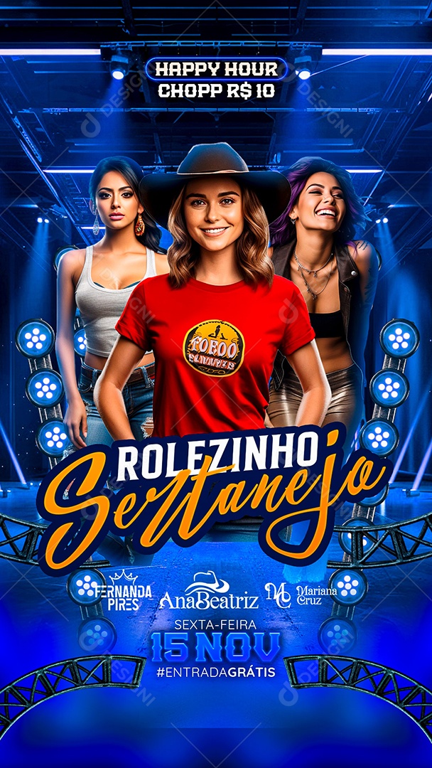 Story Flyer Rolezinho Sertanejo Social Media PSD Editável