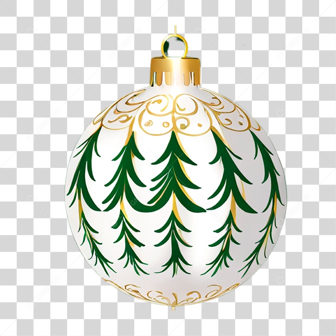 Elemento 3D Decoração de Natal PNG Transparente