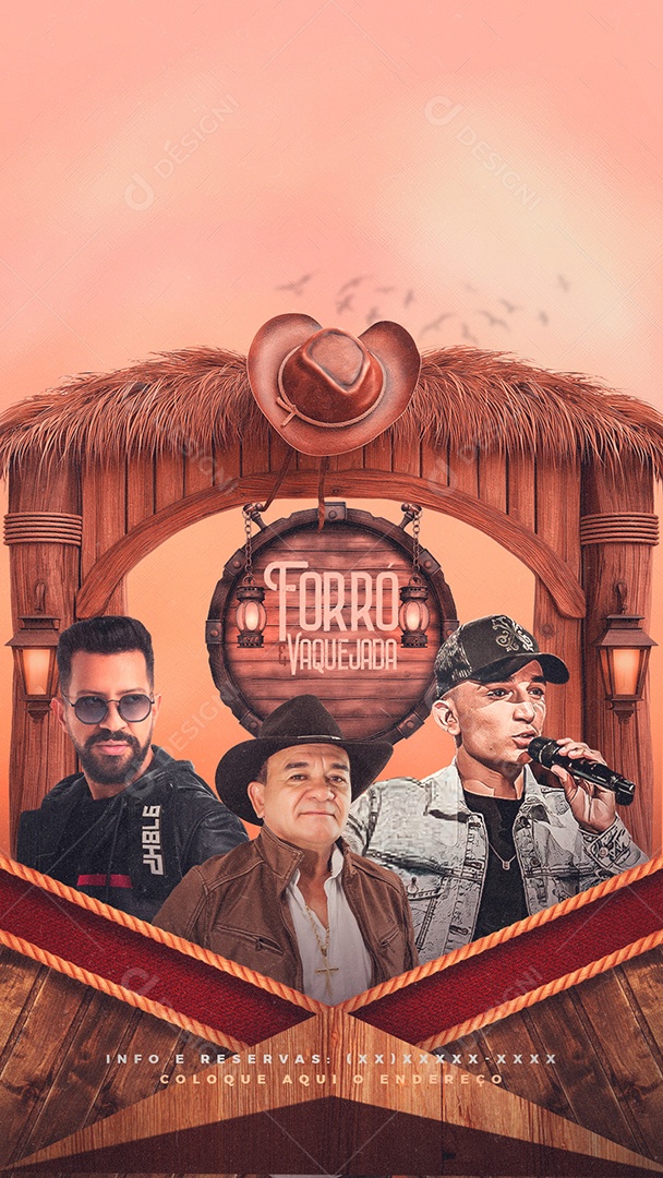 Story Flyer Forró Vaquejada Social Media PSD Editável