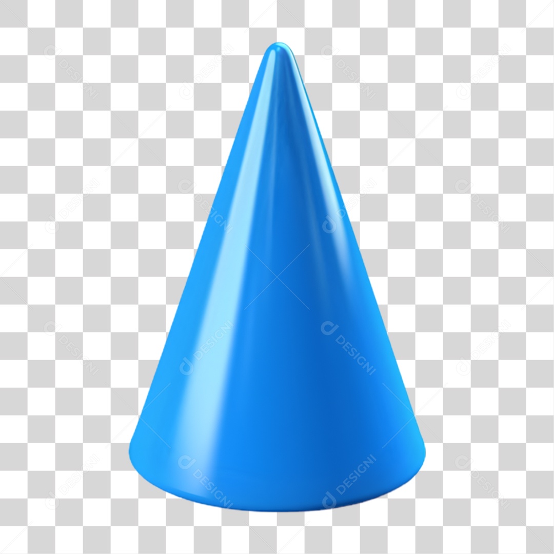 Elemento 3D Forma Cone PNG Transparente