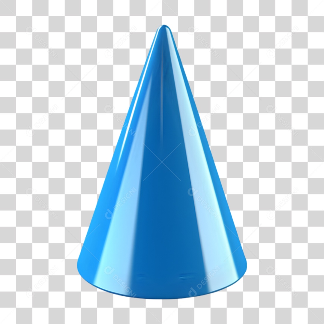 Elemento 3D Forma Cone PNG Transparente